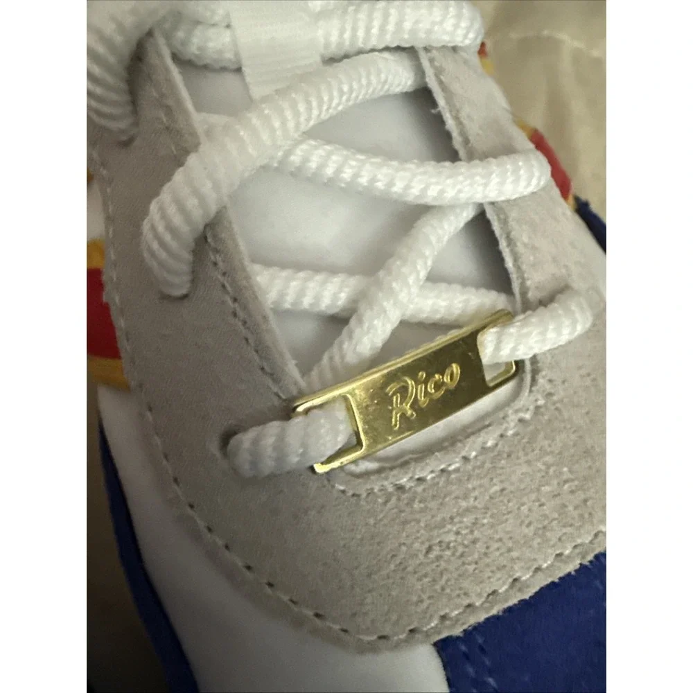 Adidas SL 72 RS Mens 12.5 White Blue Red Yellow Retro Sneakers JQ9003